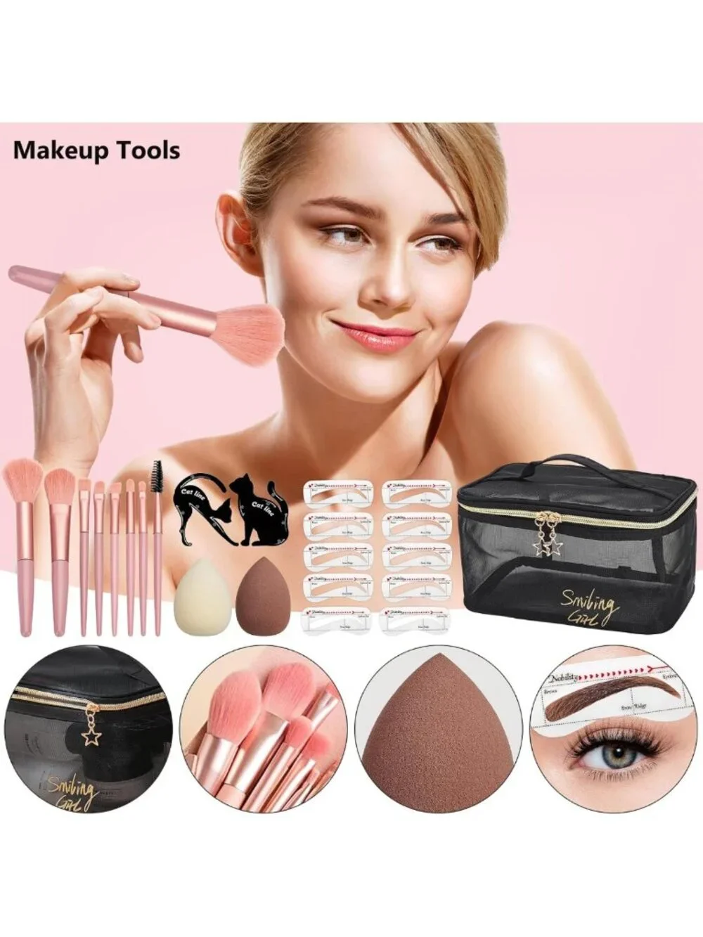 Complete Makeup Kit for Women - Essential Gift Set with Foundation, Eyeshadow